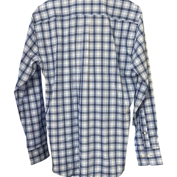 Peter Millar Men Crown Lite Performance Tech Shirt Stretch Check Size M - Picture 3 of 11